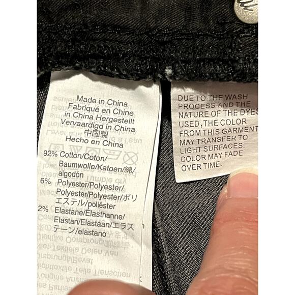 Madewell Women's Jeans 32 9" High-Rise Skinny Black Button Fly Raw‎ Hem EUC - Picture 4 of 10